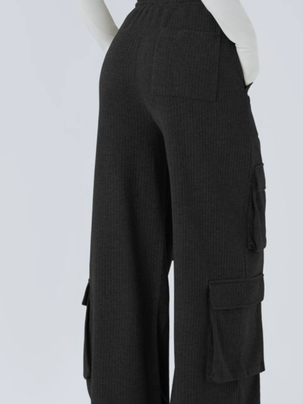 HALARA Women’s Black Wide-Leg Cargo Pants, Size XL - Picture 6 of 7